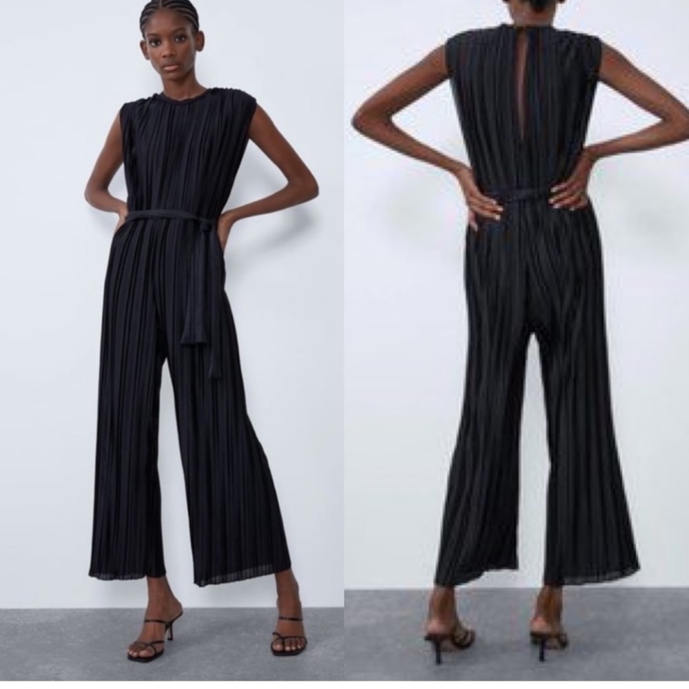 Zara Accordion Pleated Jumpsuit